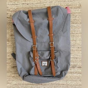 Hershel Supply Company  Backback Grey and Red pinstripe